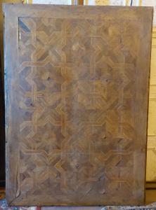 darp010 inlaid panel made of various woods, 1.45 m x 2.05 m